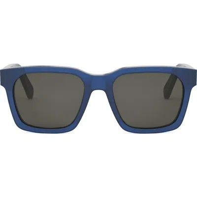 Celine Bold 3 Dots 54mm Geometric Sunglasses In Blue