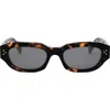 Celine Bold 3 Dots 54mm Geometric Sunglasses In Havana/marrone