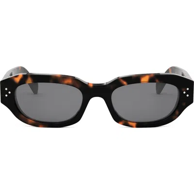 Celine Bold 3 Dots 54mm Geometric Sunglasses In Havana/marrone