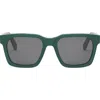 Celine Bold 3 Dots 54mm Geometric Sunglasses In Green