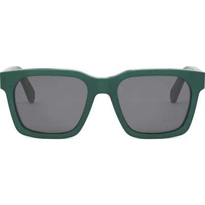 Celine Bold 3 Dots 54mm Geometric Sunglasses In Green