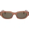 Celine Bold 3 Dots 54mm Geometric Sunglasses In Orange/other/brown