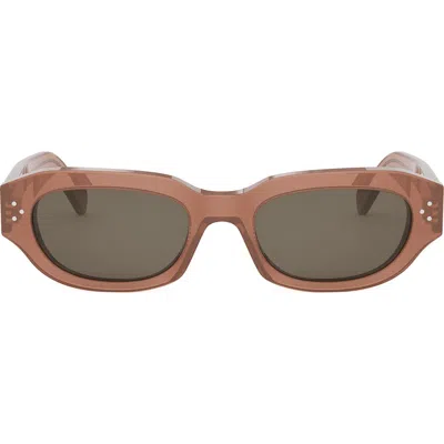 Celine Bold 3 Dots 54mm Geometric Sunglasses In Orange/other/brown