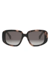 Celine Bold 3 Dots 55mm Geometric Sunglasses In Havana/gradient Roviex