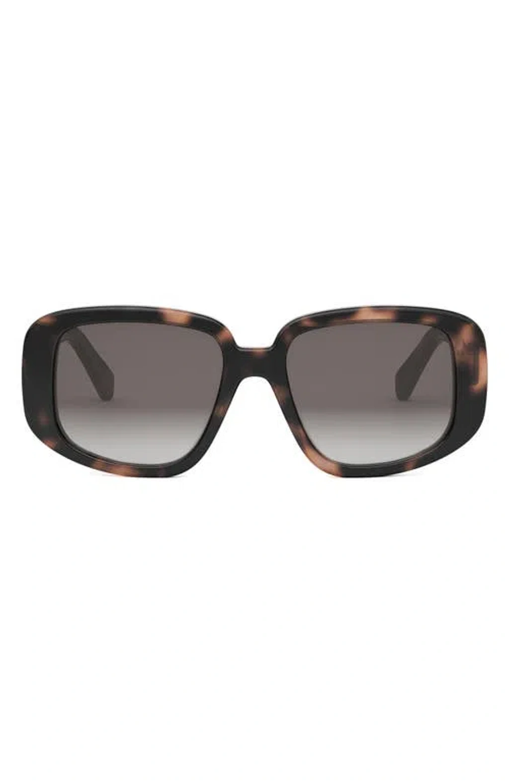 送料関税込◆CELINE 3 Dots ハバナフレーム 58 サングラス Celine Bold 3 Dots 55mm Geometric Sunglasses In Havana