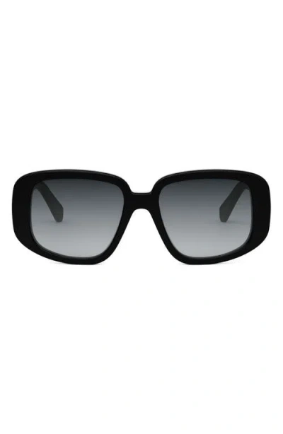 CELINE CELINE BOLD 3 DOTS 55MM GEOMETRIC SUNGLASSES