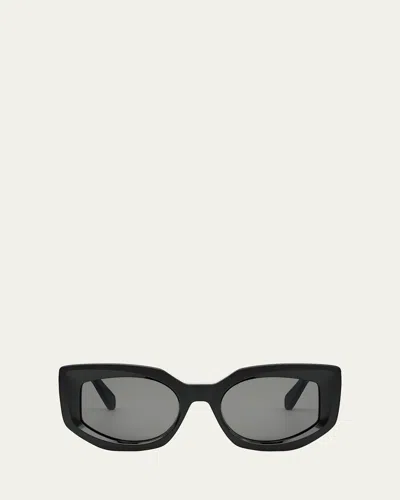 Celine Butterfly 54mm Sunglasses In Shiny Black Smoke