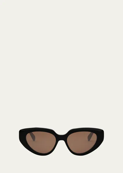 Celine Bold 3 Dots Acetate Cat-eye Sunglasses In Shiny Pink Smoke