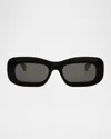Celine Bold 3 Dots Acetate Rectangle Sunglasses In Black