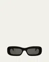 Celine Bold 3 Dots Acetate Rectangle Sunglasses In 01a - Black