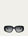 Celine Bold 3 Dots Acetate Shield Sunglasses In Black