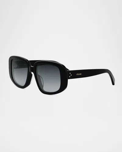 CELINE BOLD 3 DOTS ACETATE SHIELD SUNGLASSES
