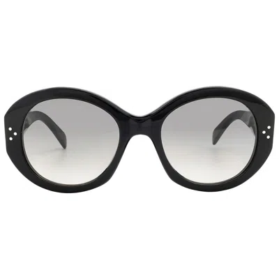 CELINE CELINE BOLD 3 DOTS BROWN GRADIENT OVAL LADIES SUNGLASSES CL40240I 01F 53