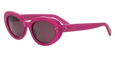 Celine Bold 3 Dots Brown Oval Ladies Sunglasses Cl40193i 72e 53 In ["pink","brown"]
