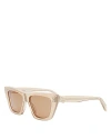 Celine Bold 3 Dots Geometric Sunglasses, 51mm In Tan/beige Solid