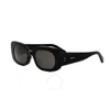 Celine Bold 3 Dots Grey With Light Mirror Sport Ladies Sunglasses Cl40287u 01a 51 In Shiny Black Smoke