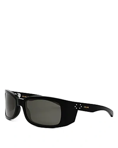 Celine Bold 3 Dots Mask Sunglasses, 62mm In Black