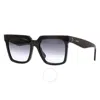 Celine Bold 3 Dots Smoke Gradient Square Ladies Sunglasses Cl4055in 01b 55