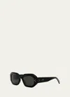 Celine Bold 3 Dots Square Acetate Sunglasses In Black