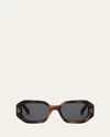 Celine Bold 3 Dots Square Acetate Sunglasses In Blonde Havana Smoke