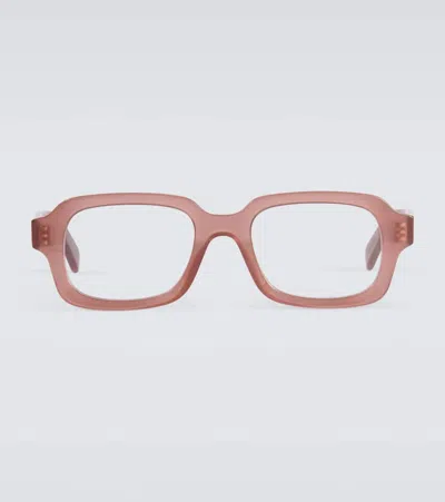 Celine Bold 3 Dots Square Glasses In Pink