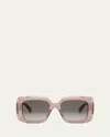 Celine Bold 3 Dots Square Sunglasses In Pink Gradient Brown
