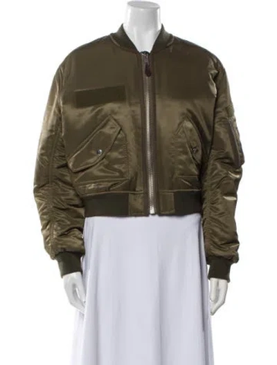 Pre-owned Celine Bomber Jacket In Green