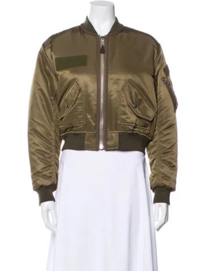 Pre-owned Celine Bomber Jacket In Green