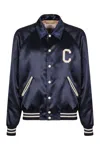 Celine Bomber Jacket In Technical Fabric In Blue
