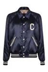 Celine Bomber Jacket In Technical Fabric In Blue
