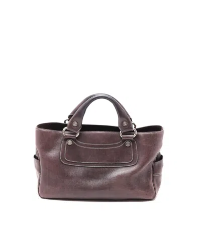 Celine Céline Boogie Bag In Burgundy