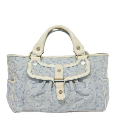 Pre-owned Celine Boogie Canvas Handbag () In Blue