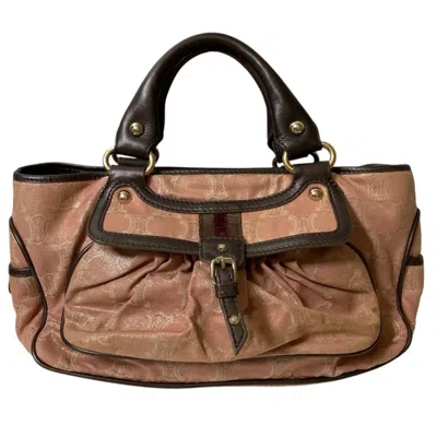 Pre-owned Celine Boogie Pink Beige Jacquard Handbag Tote Bag ()