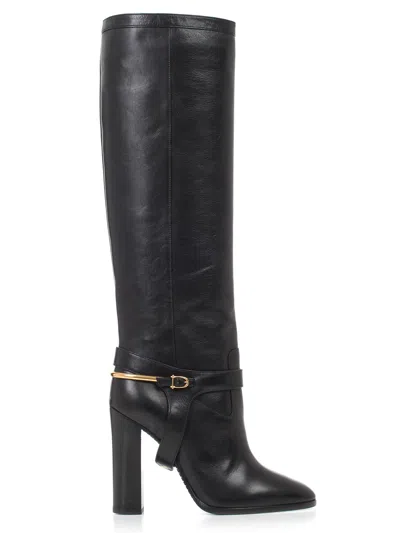 Celine Elegant 110 Heel Boots For Women In Black
