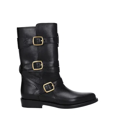 Celine Boots Lyra Womens Leather Black