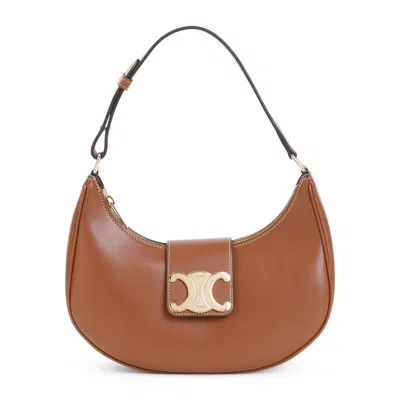 Celine Borsa Ava Triomphe Medium Con Logo In White