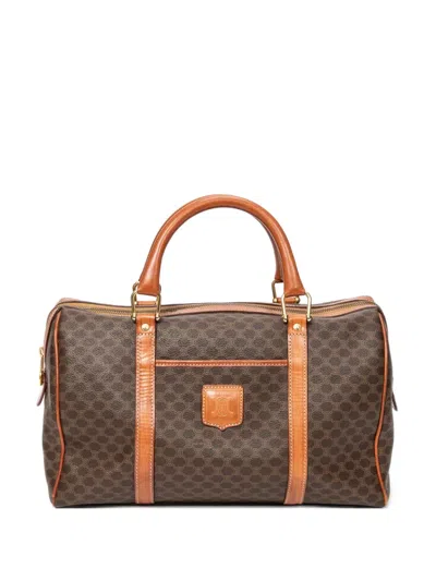 Pre-owned Celine Boston Medium Patterned Tote Bag In Brown
