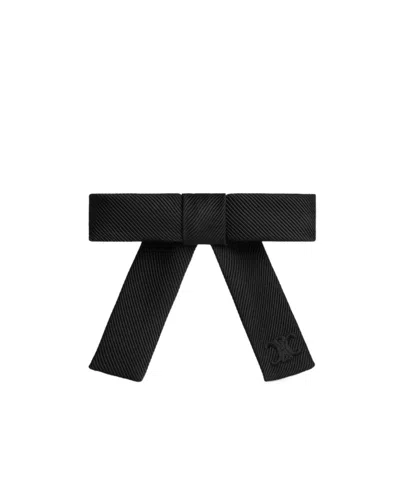 Celine Bow Hair Accessory In Black