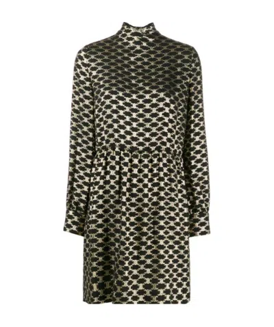 Celine Bow-necked Dress In Black
