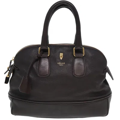 Pre-owned Celine Bowling Leather Handbag () In Brown