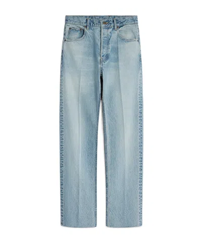 Celine Boyfriend Jeans 001 In Cotton Denim In Blue