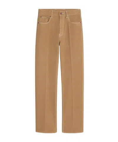 Celine Boyfriend Jeans 001 In Cotton Denim In Brown