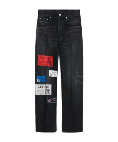Celine Boyfriend Jeans 001 In Cotton Denim In Black