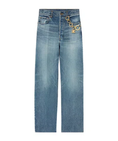 Celine Boyfriend Jeans 002 In Cotton Denim In Blue