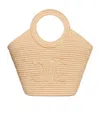 Celine Braided Panier In Raffia