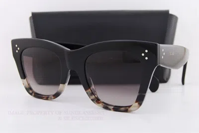 Pre-owned Celine Brand  Sunglasses Cl 4004in 05f Black-havana/brown Gradient For Women
