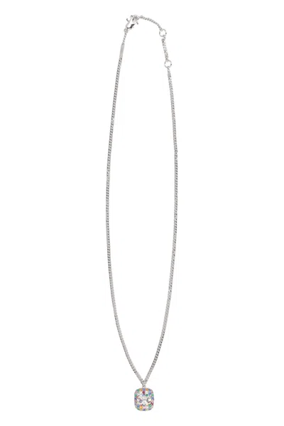 Celine Silver Pendant Brass Necklace In Metallic