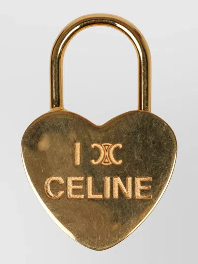 Celine Brass Padlock Brooch