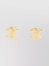 Celine Brass Stud Earrings In Gold Tone