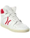 Celine Break Mid Lace-up Leather Sneaker In White